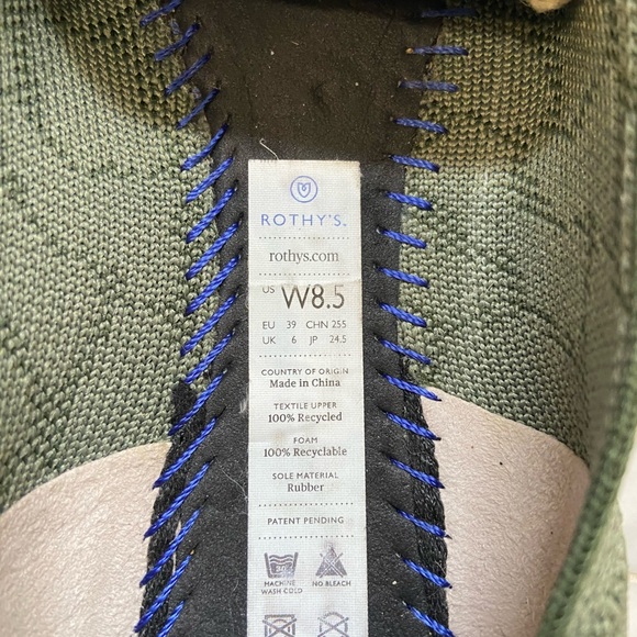 Rothy's Green Animal Print The Point Flats Size 8.5 - Picture 8 of 9